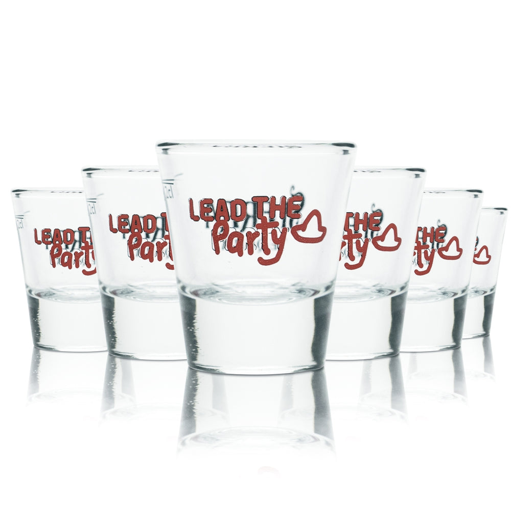 6 verres à shot Sierra Tequila 2 cl Verre à schnaps Stamper « Lead the Party »