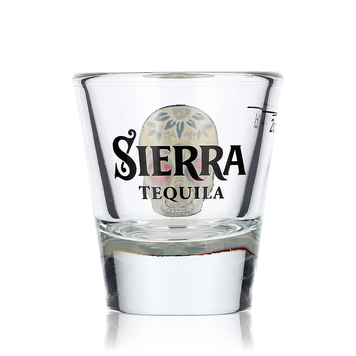 Lot de 6 verres à tequila Sierra Tequila, verres à shot de 2 cl, logo tête de mort jaune – Vue 2
