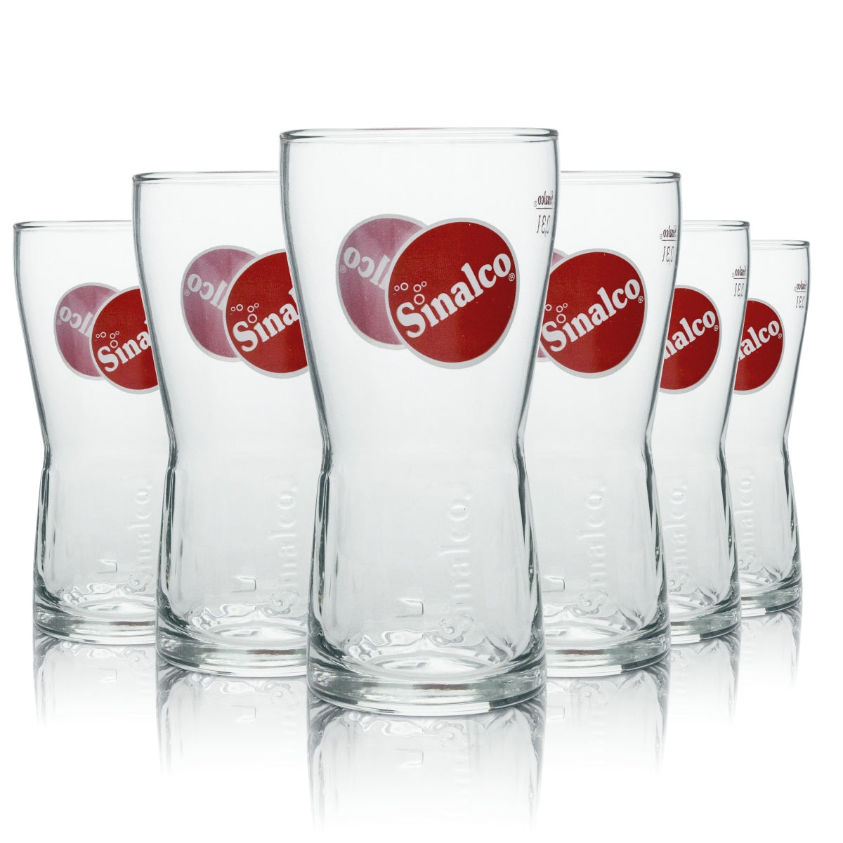 6 verres à long drink Sinalco Softdrink, logo rouge, 300 ml, rastal