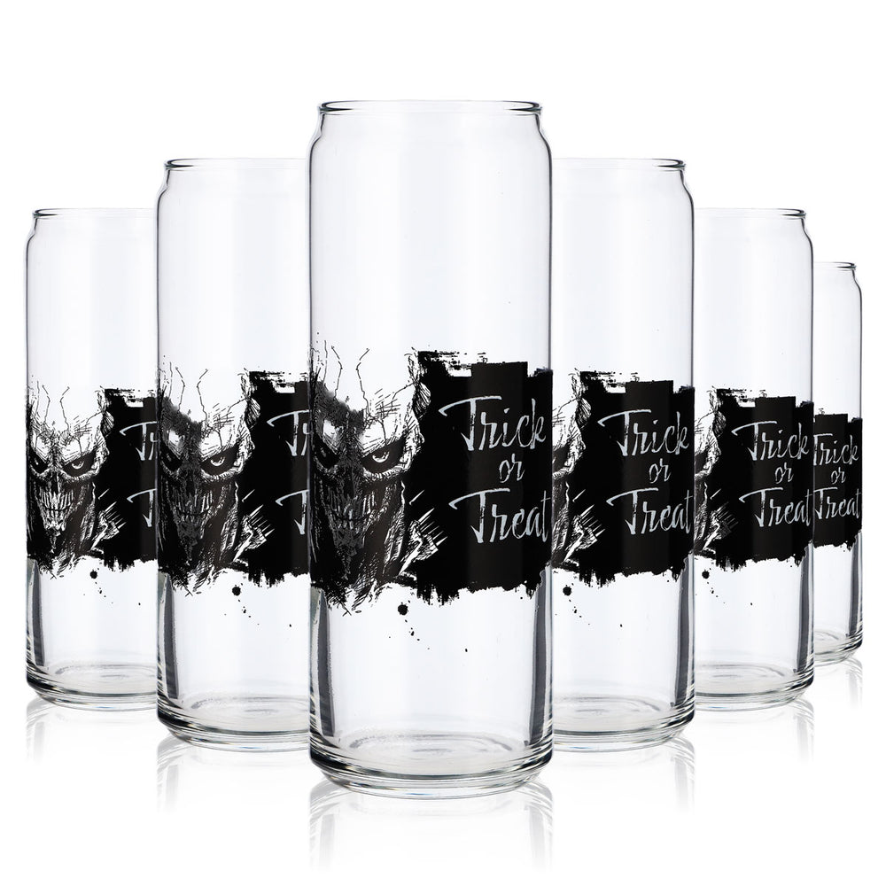 6x Sipply Verre à boire avec motif Halloween Trick or Treat en impression UV Can Glass 370ml