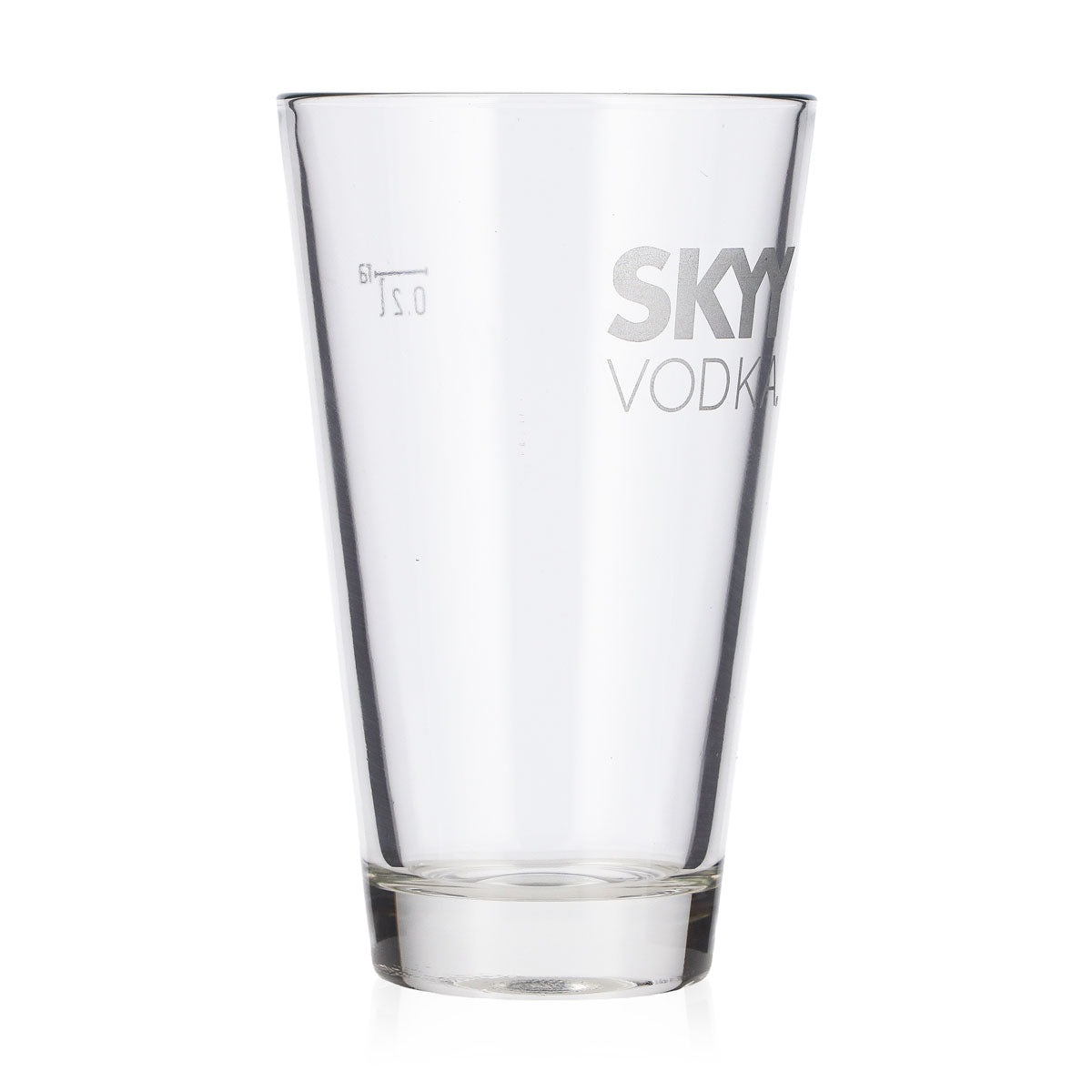 6 verres à vodka Skyy de 0,2 l pour long drink, logo blanc – Vue 3