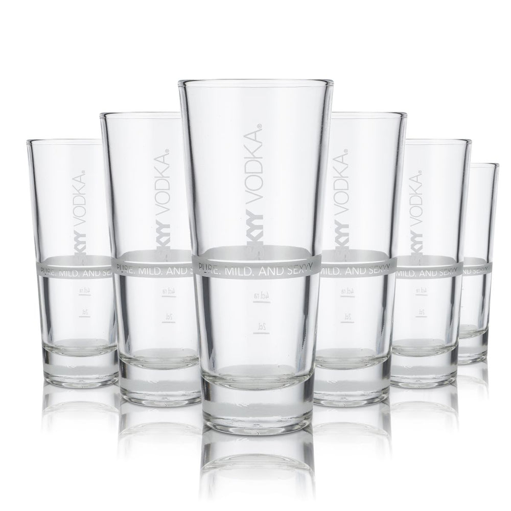 6 verres Skyy Vodka 0,3 l Verres à long drink Verres à cocktail Ensemble de verres Mild and Sexy