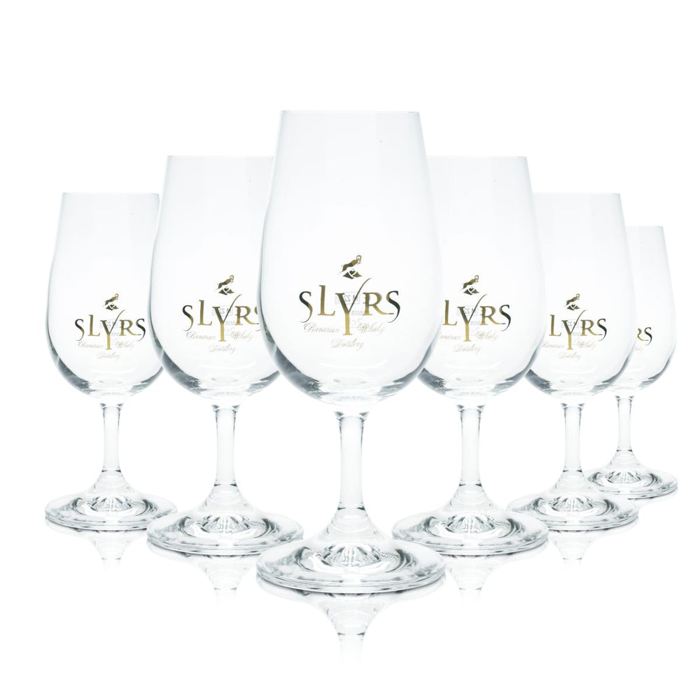 6x verres Slyrs 0,2 l Verres à whisky Verres de dégustation Verres à pied Ensemble de verres Bar