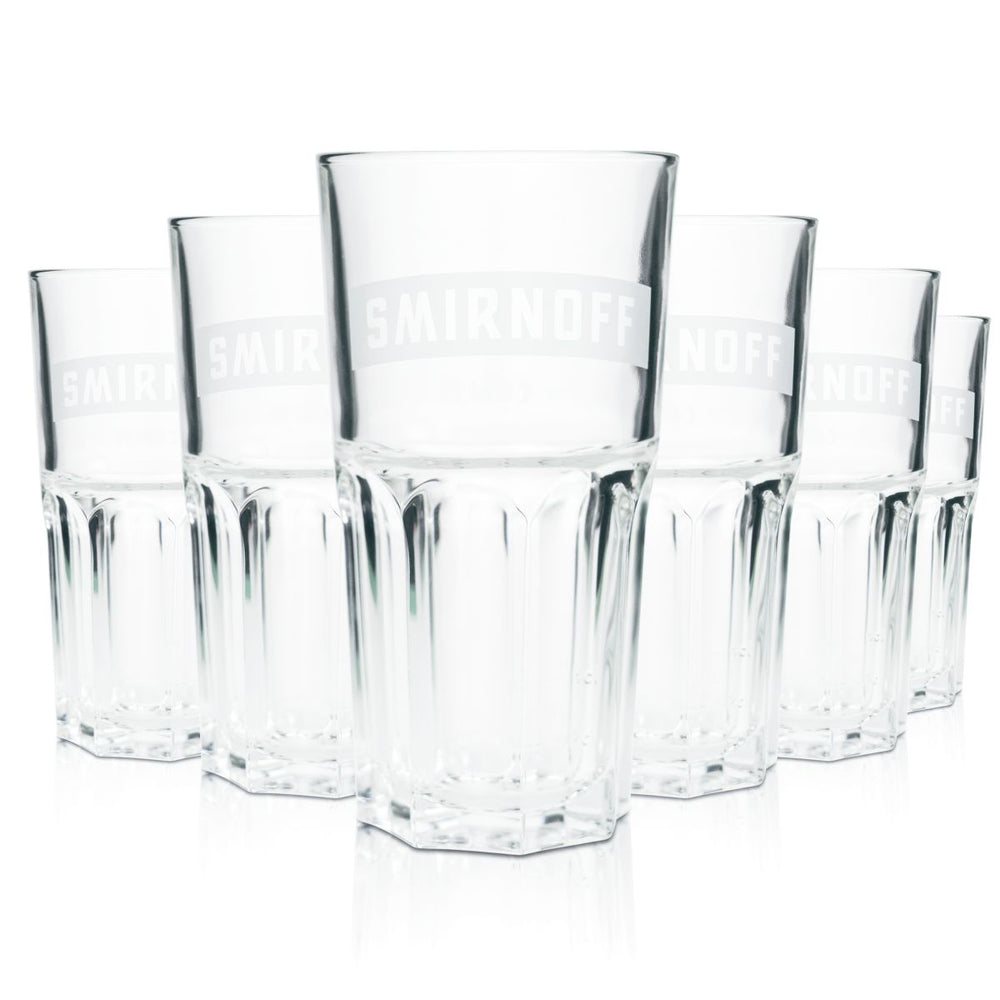 6 verres Smirnoff 0,3 l Verres à long drink Verres à cocktail Vodka Moscow Mule Martini