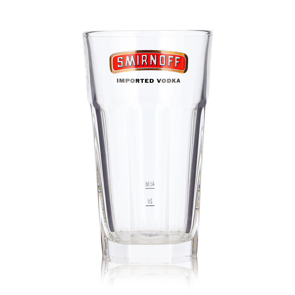 6 verres à vodka Smirnoff de 2 cl + 4 cl (verres à long drink) - vodka importée, logo rouge – Vue 3
