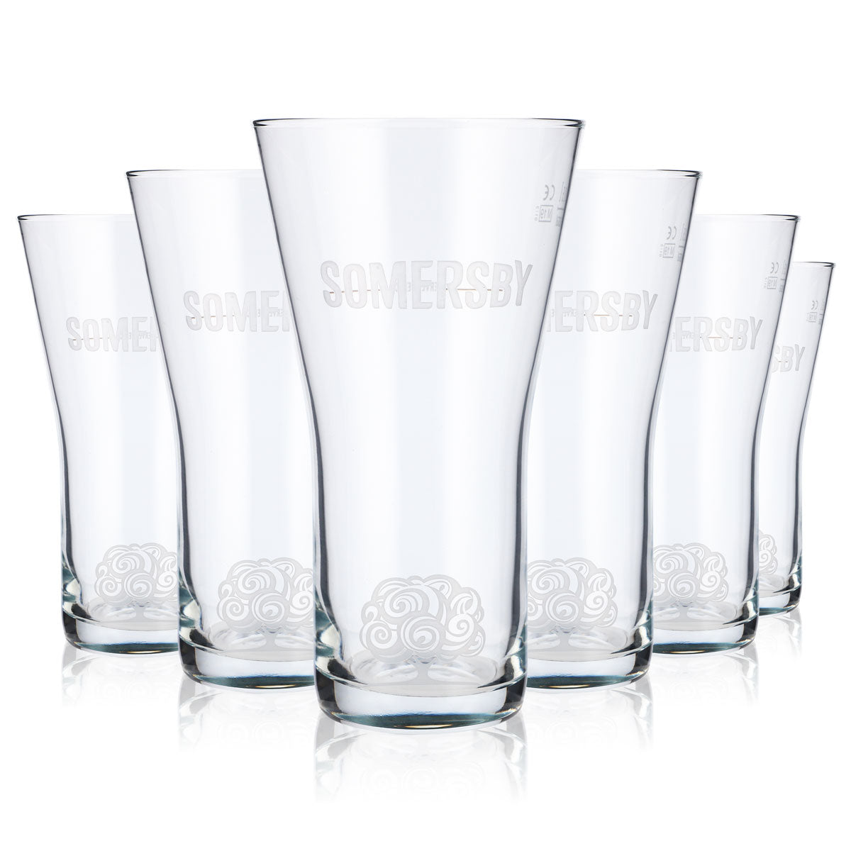 6 verres à cidre Somersby 0,5 l Verres à cidre Logo Satinés