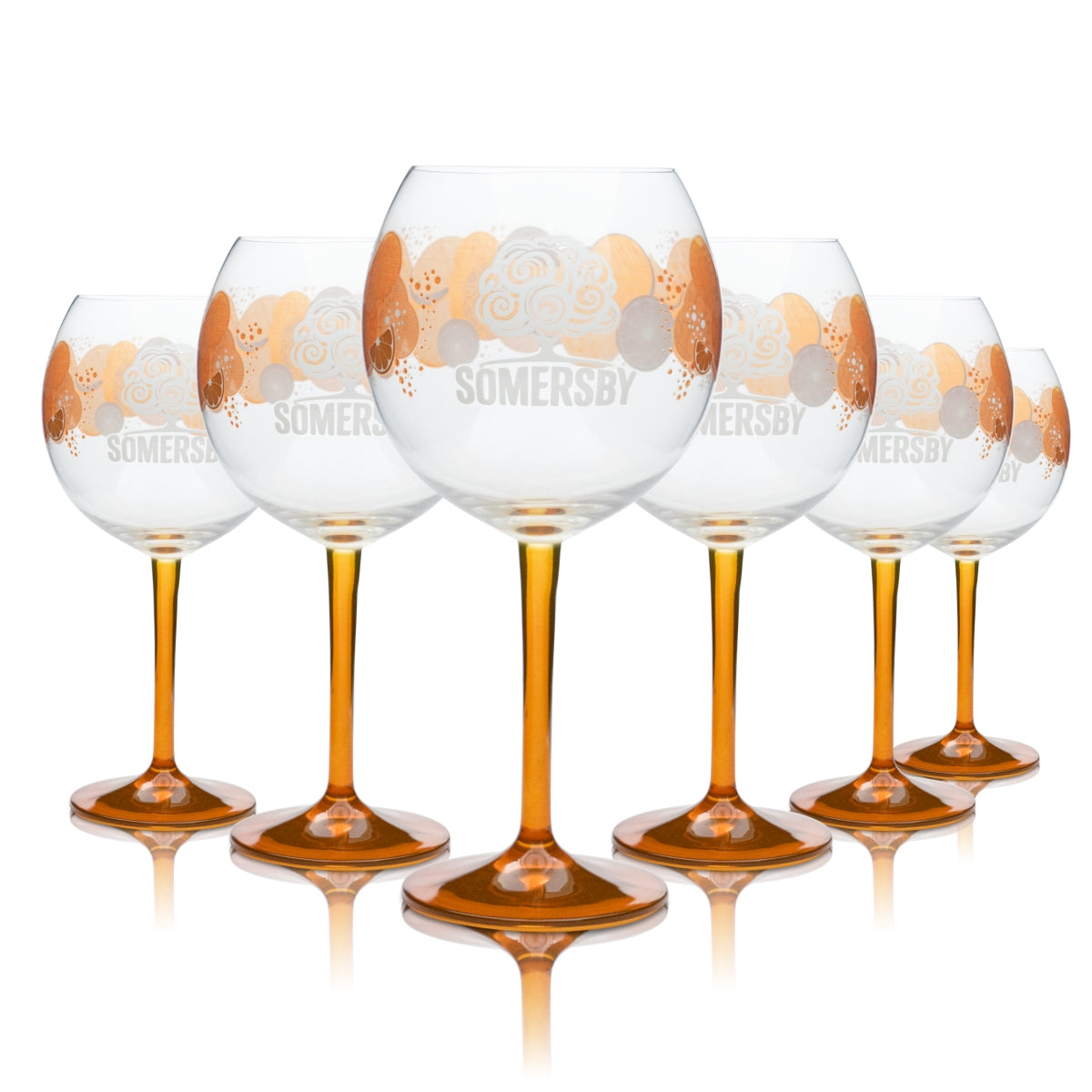 6 verres à cocktail Somersby Cider 0,6 l, forme ballon, pour vin, cocktail, long drink, apéritif, bar