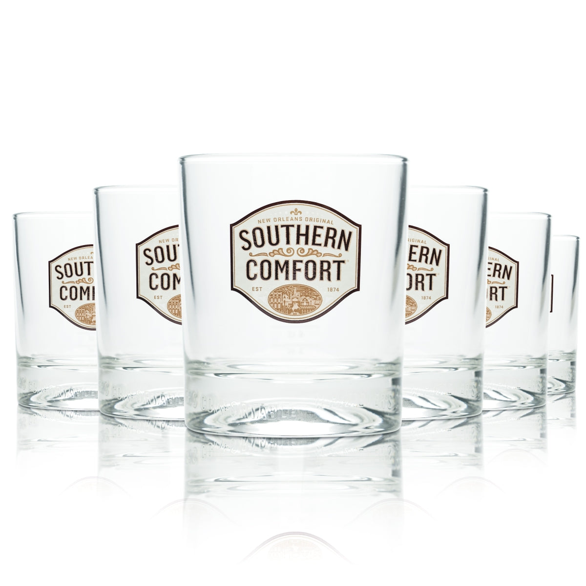 6 verres à whisky Southern Comfort 0,3 l Tumbler Gobelets Verres Gastronomie Bourbon États-Unis