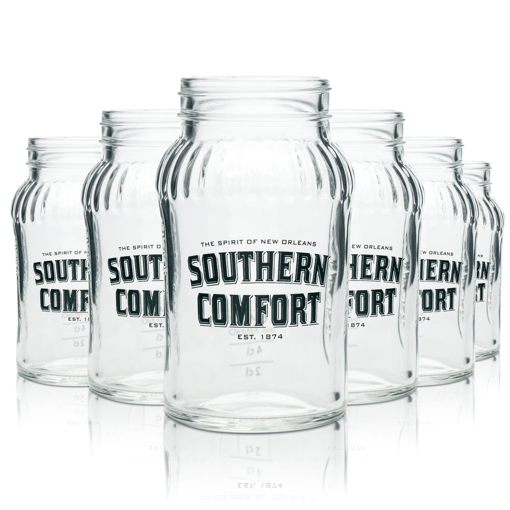 6 verres à whisky Southern Comfort Mason Jar 330 ml avec bouchon à vis Longdrink