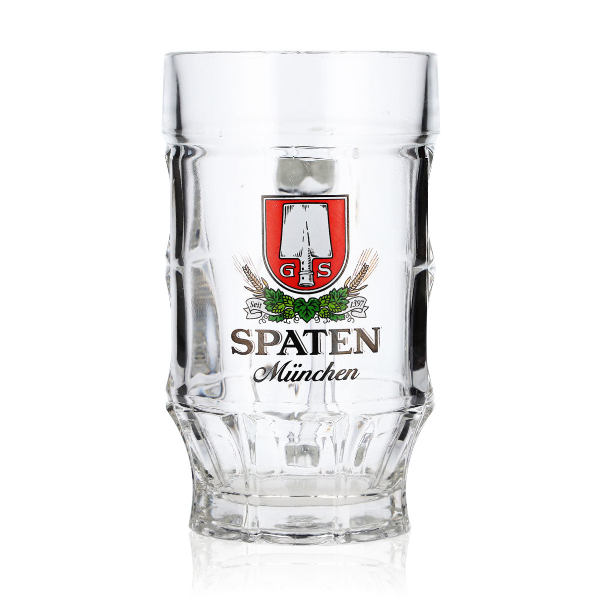 Lot de 6 verres à bière « Spaten » de 0,3 l, chopes à bière, verres à bière « Bierseidel », verres à bière « Bierhumpen » de style « Kontur München » – MARCHANDISE DE SECOND CHOIX – Vue 2