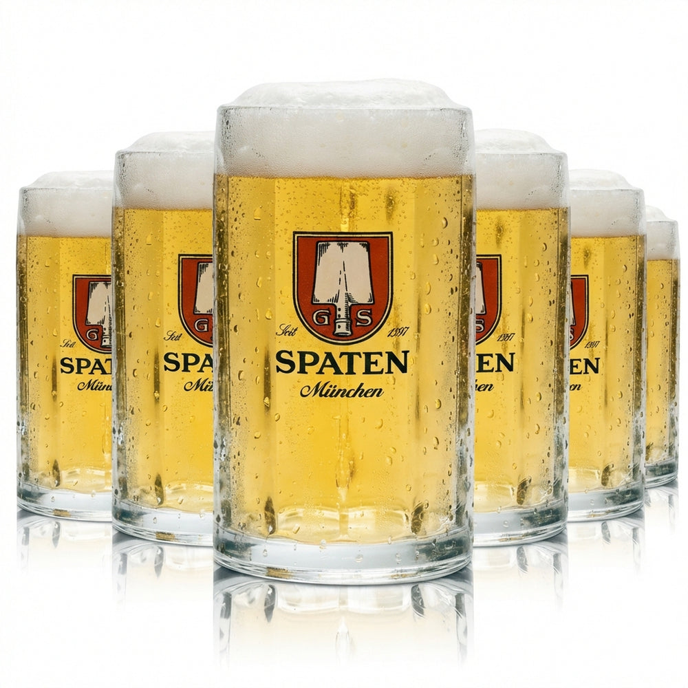 6x verre à bière Spaten 0,3 l chope Brema Seidel verres chopes Henkel Humpen Beer