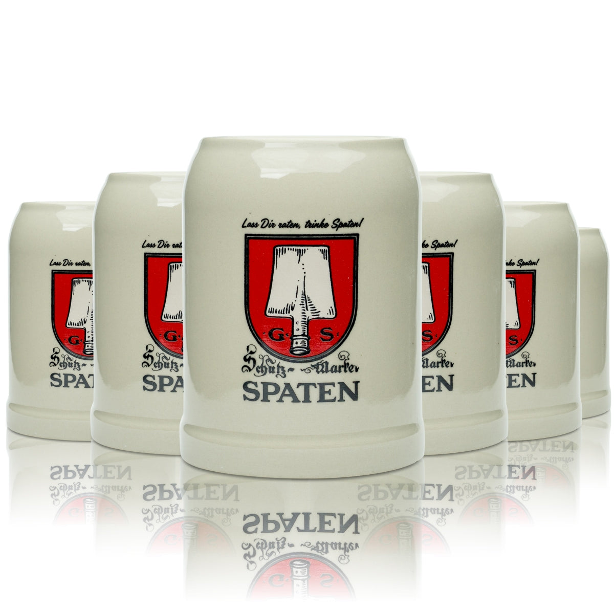 6 chopes à bière 0,5 l en céramique, poterie, verre, brasserie, chope à bière