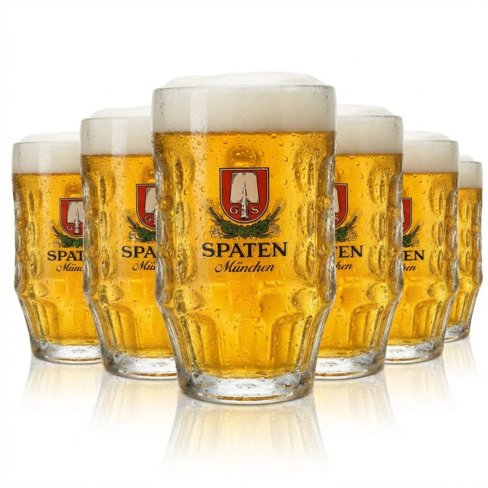 6x verre à bière Spaten 0,5l Kontuglas Bierkrug Humpen Seidel Set de verres de brasserie