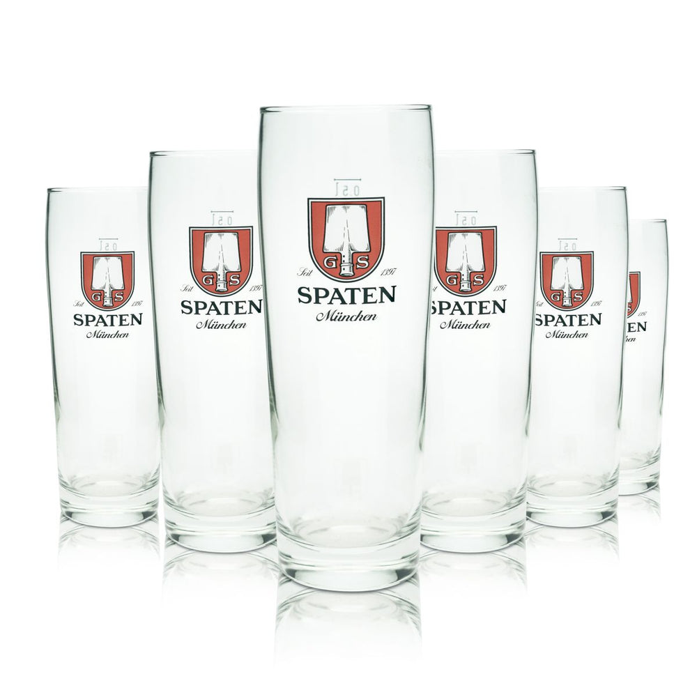 6 verres à bière Spaten 0,5 l Löwenbecher Helles Set de verres Brasserie Munich Bavière