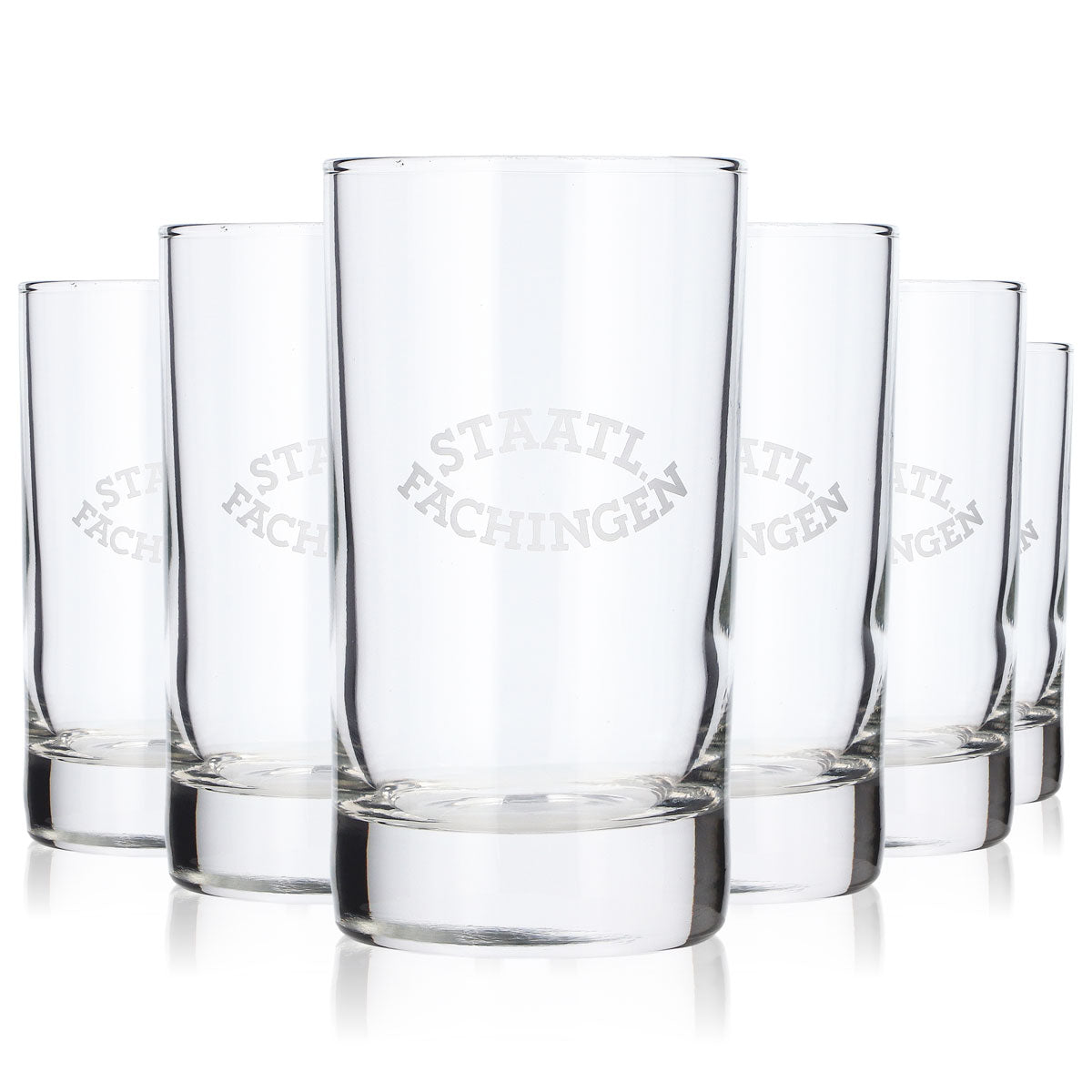 6 verres « Staatl. Fachingen » de 300 ml à 399 ml pour eau ou long drink de 0,3 l (lot de 6)