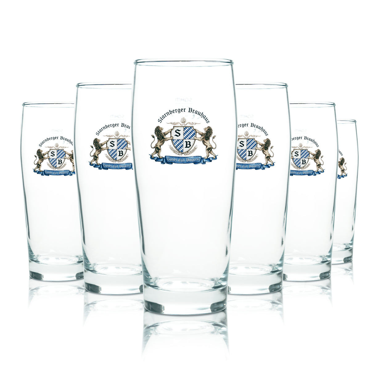 6 verres à bière Starnberger Brauhaus 0,5 l Willi Gläser Beer Cup Helles Bar – Vue 4
