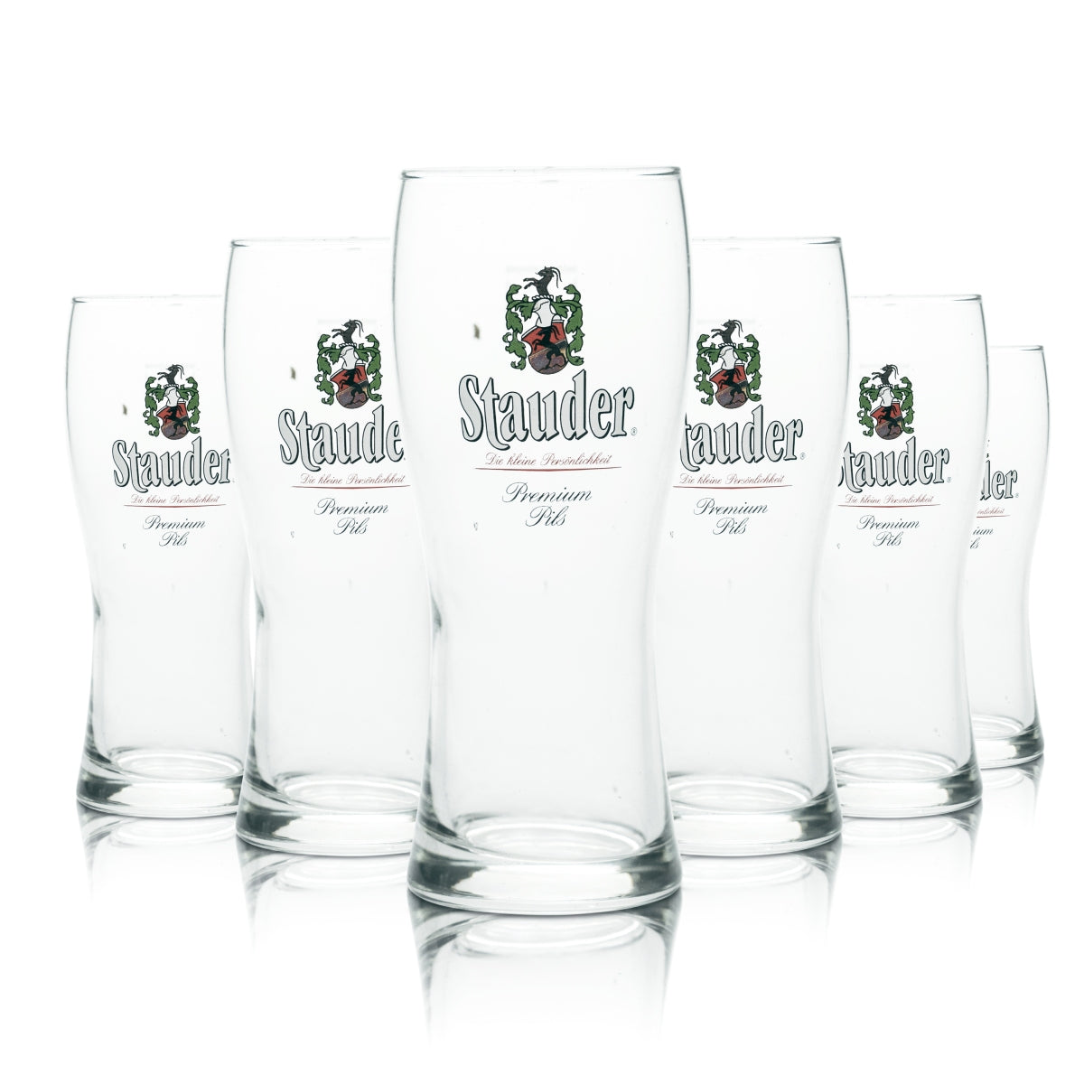 6 verres à bière Stauder en verre 0,3 l, forme gobelet, premium, pils, brasserie, bar