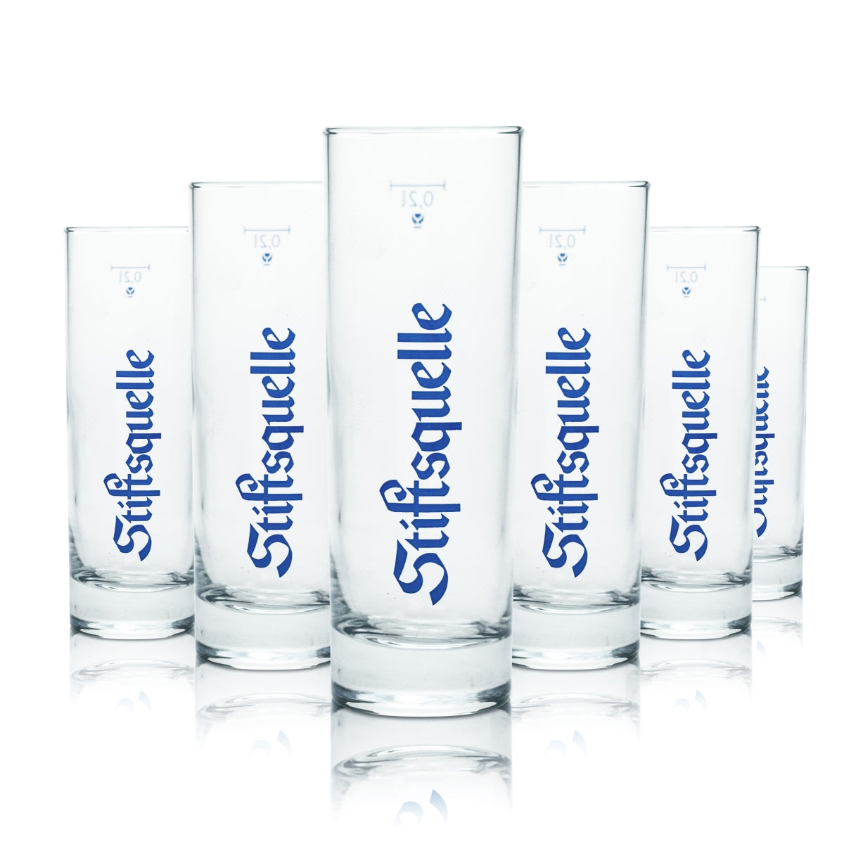 6x source stylo verre 0,2 l gobelet tige eau minérale verres à soda gastronomie
