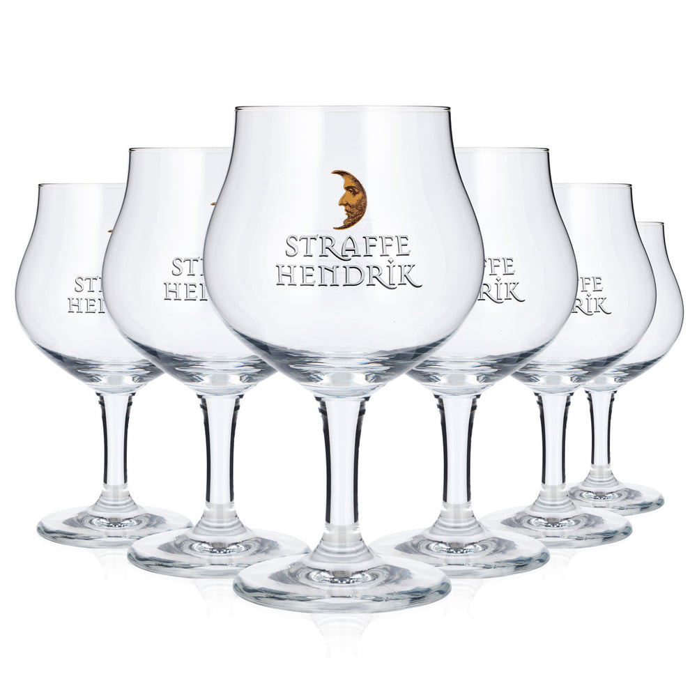 Lot de 6 verres à bière Straffe Hendrik de 0,57 l, forme calice ou demi-lune (lot de 6)