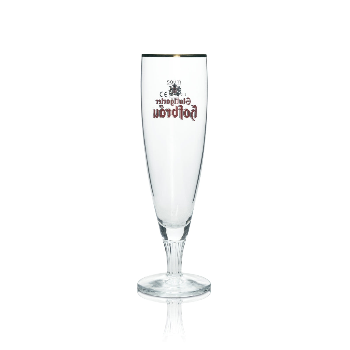 6 verres à bière Stuttgarter Hofbräu 0,3 l, forme tulipe, bord doré, verres Sahm Pokal, brasserie Beer – Vue 3