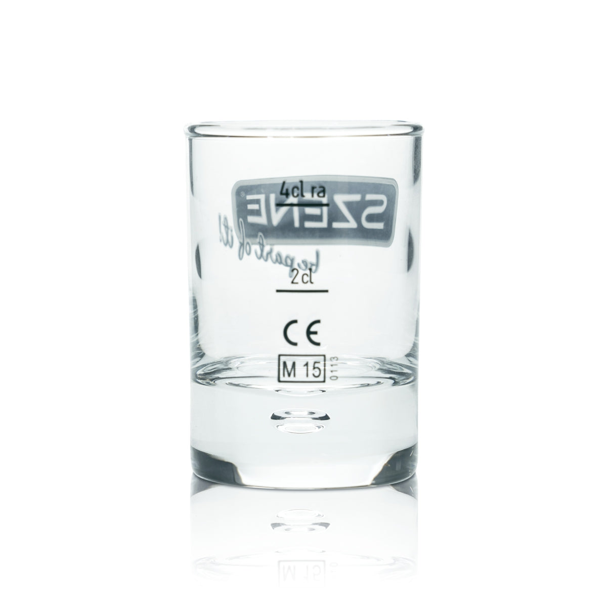 6x Verres à shot en verre 4 cl Scène Verres à shot ronds Stamper Gastronomie Chêne Bulle d'air – Vue 3
