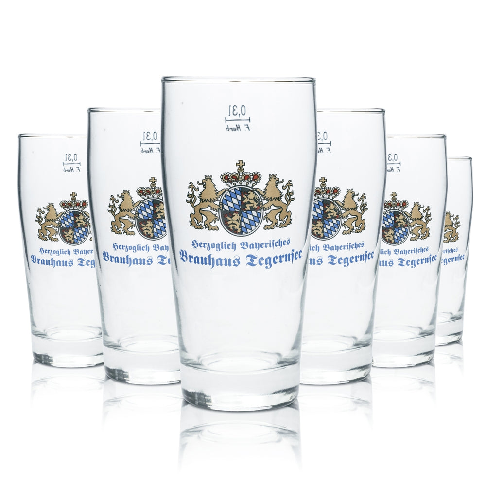 6 verres à bière Tegernsee 0,3 l, verres à bière, brasserie, brasserie artisanale, Bavière, restauration, bar