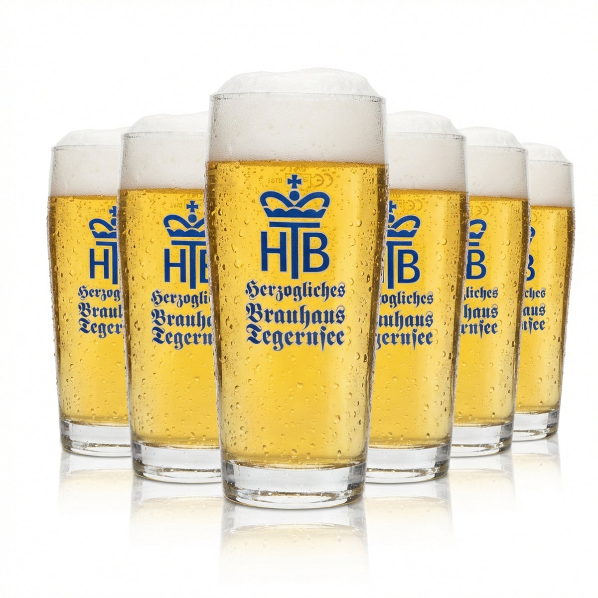 6 verres à bière Tegernsee Willybecher 0,4 l HB