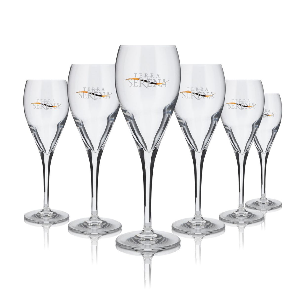 6x Terra Serena Verre 0,16 l Flûte à champagne Verre à pied Verres à vin mousseux Secco Set