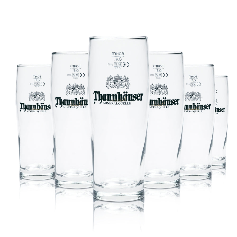 6 verres Thannhäuser 0,4 l Willi Becher THM Radler Beer Cup Verres Source minérale