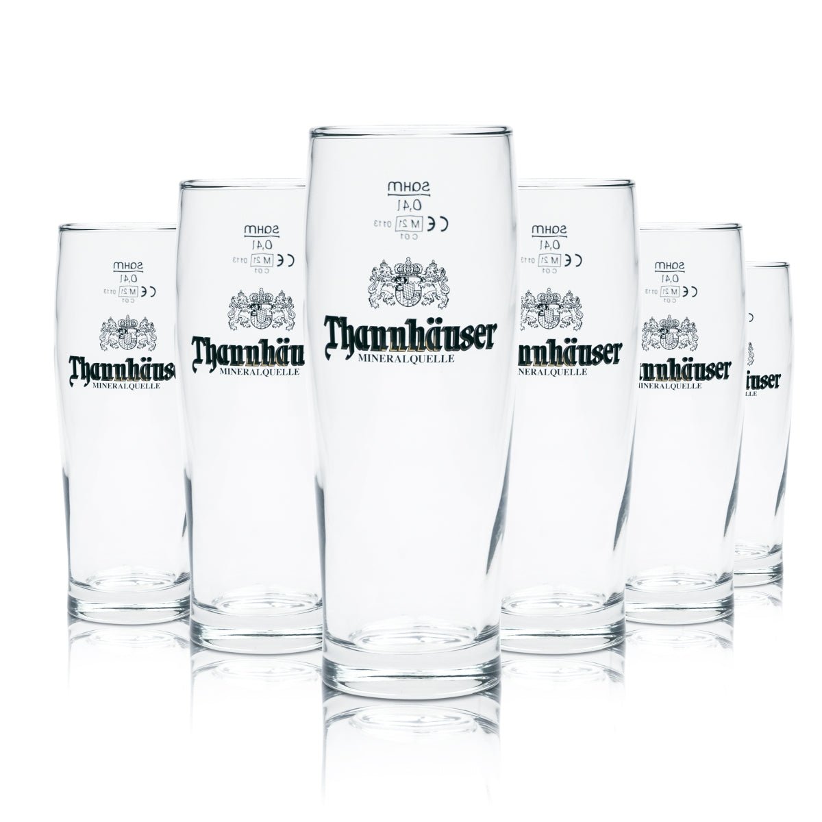 6 verres Thannhäuser 0,4 l Willi Becher THM Radler Beer Cup Verres Source minérale