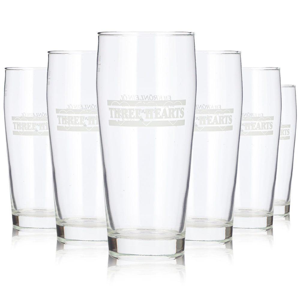 6 verres à bière « Three Hearts » de 0,4 l, modèle « Rastal Willi » (lot de 6)