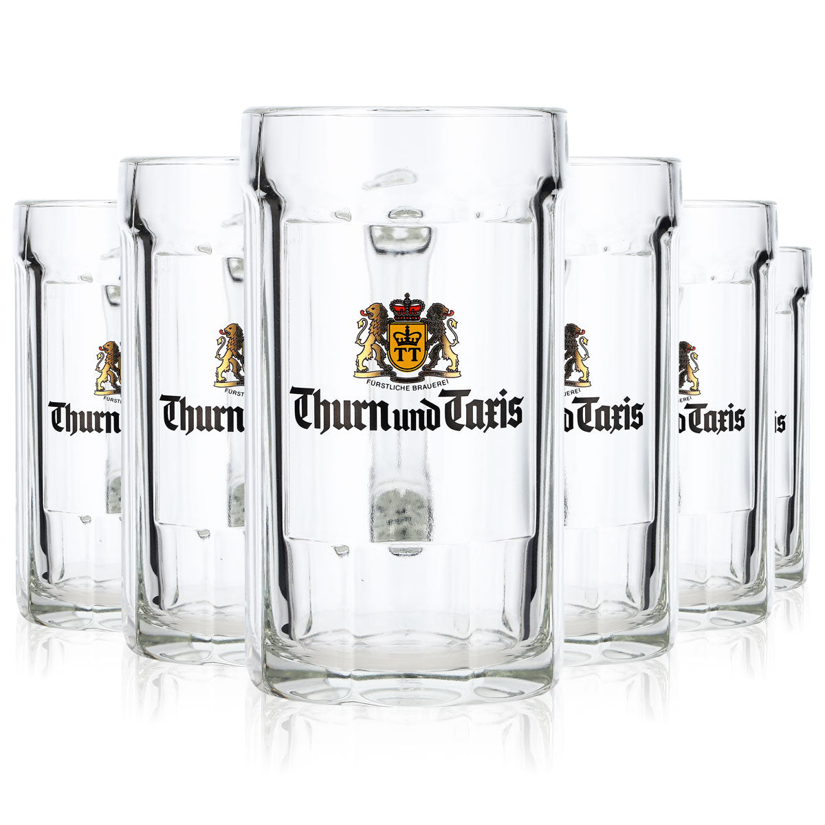 6x Thurn & Taxis Verre à bière Chopes à bière Verres à bière 0,25 l Chope à bière Seidel Relief – Vue 7