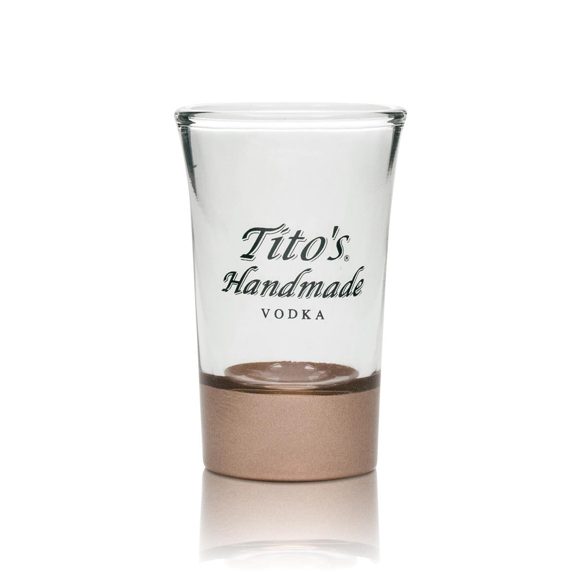 6 verres à shot Titos Vodka 2 cl avec fond en cuivre – Vue 2