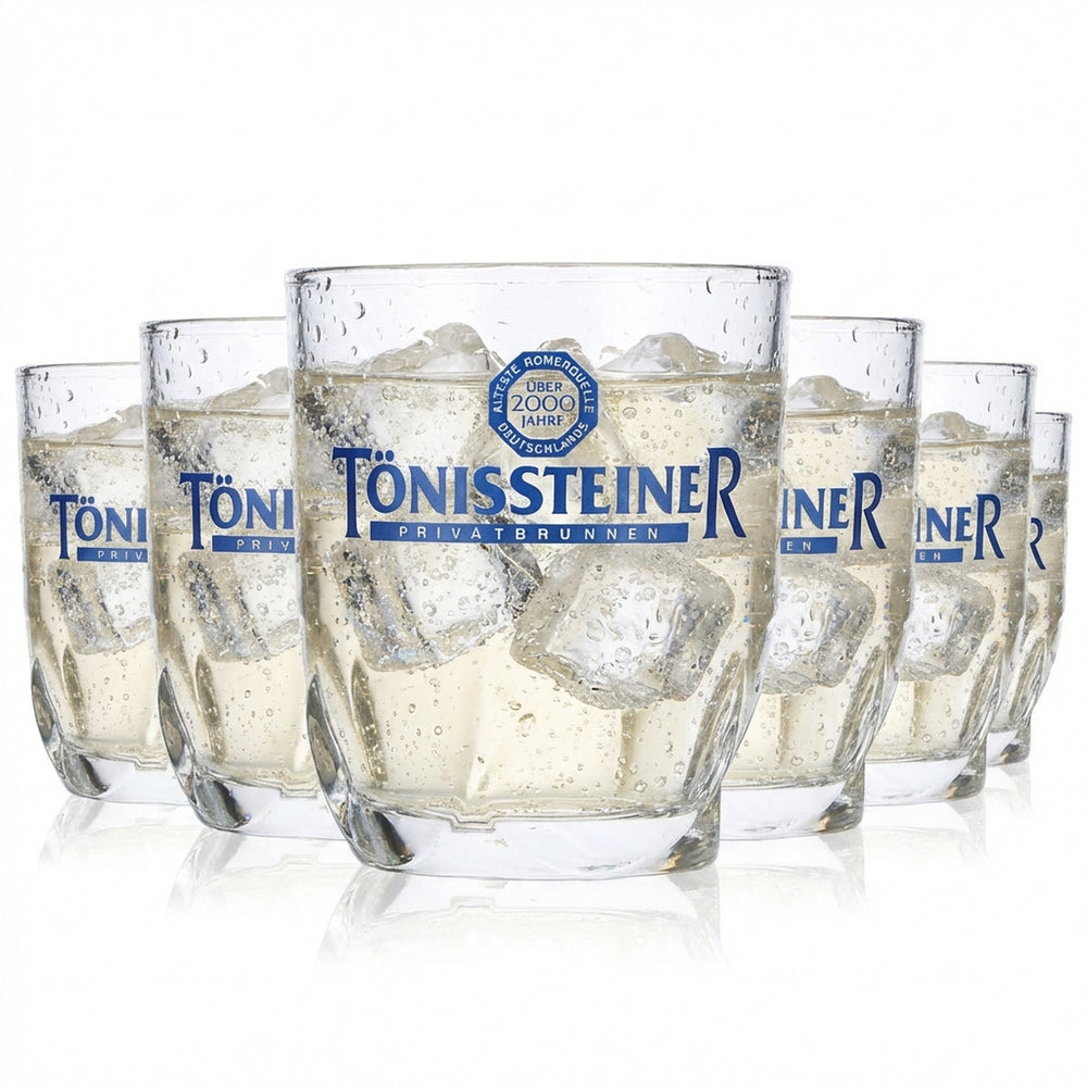 6 verres à eau Tönissteiner 0,1 l Verres à eau Logo bleu