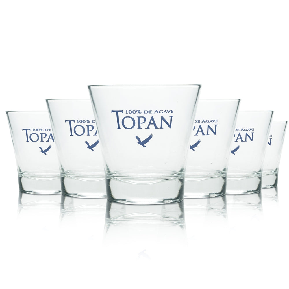 6 verres Topanito Mezcal 0,3 l Tumbler 100 % agave Verres Tequila Mexico Bar