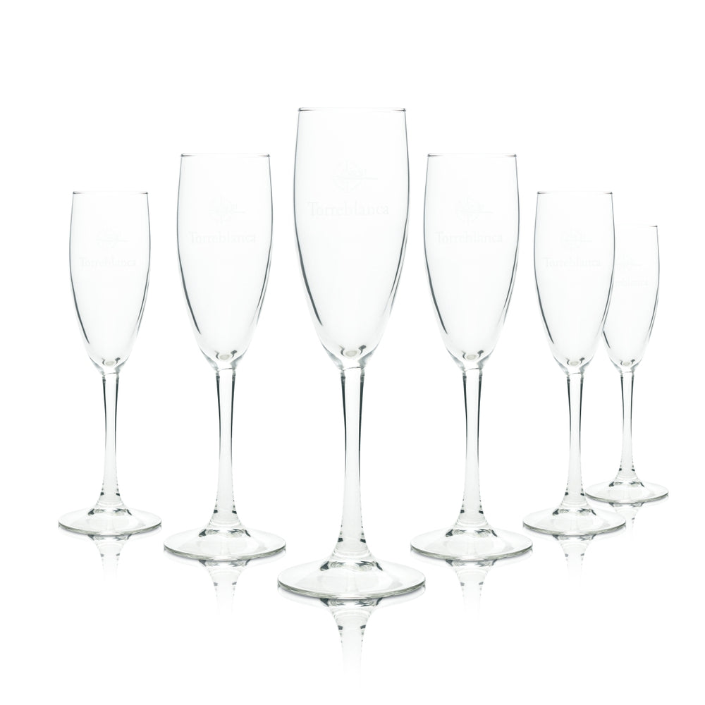 6x Verres à champagne Torreblanca 0,1 l Flûte Cava Rose Verres à champagne Prosecco Party