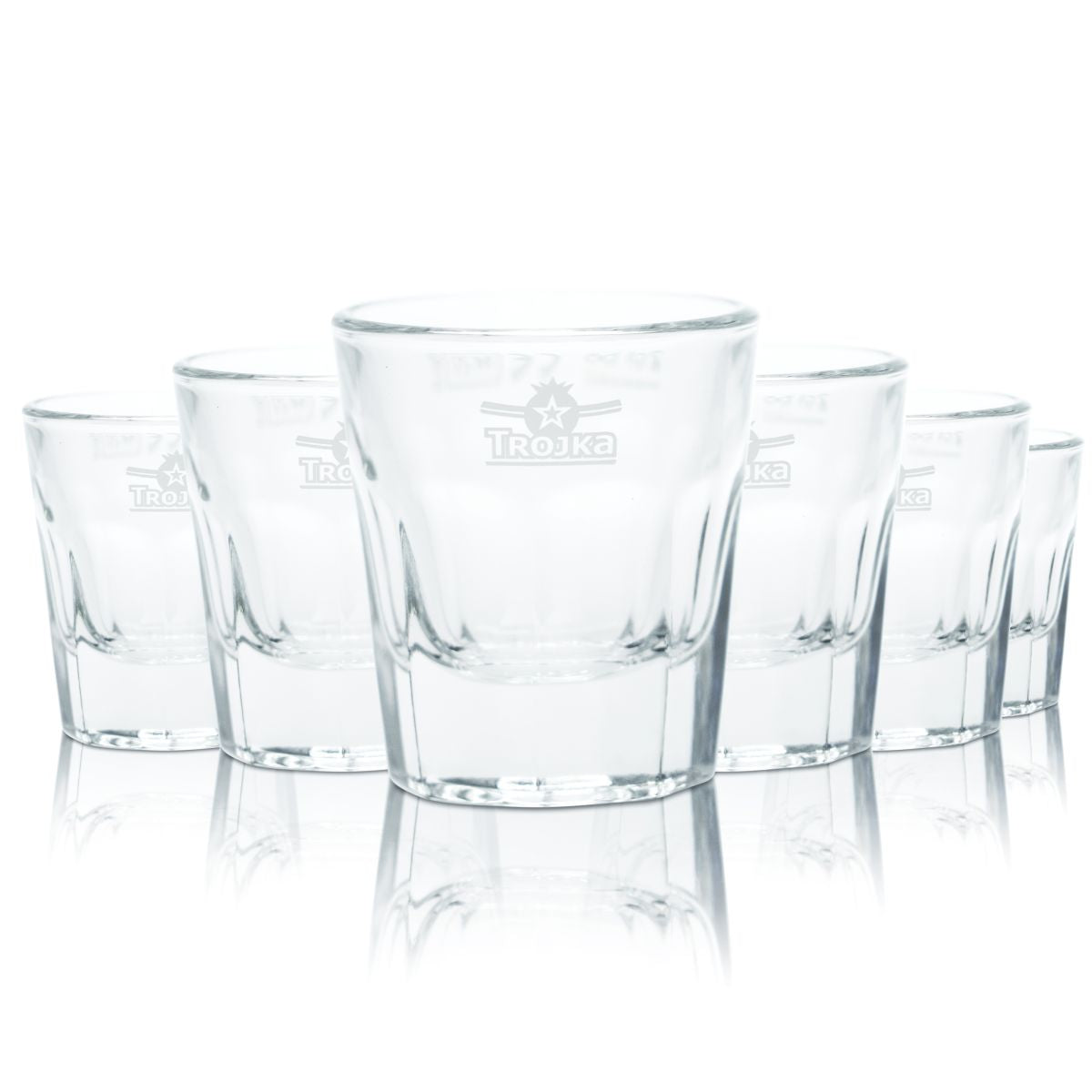 6x Trojka Verre à liqueur 2cl Verre à shot Verres courts Set Stamper Vodka Calibré Gastro