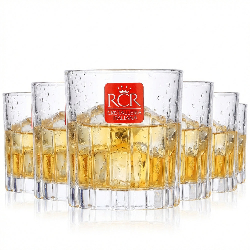 6 verres à whisky Tullamore Dew en cristal taillé en relief  Verres Timeless
