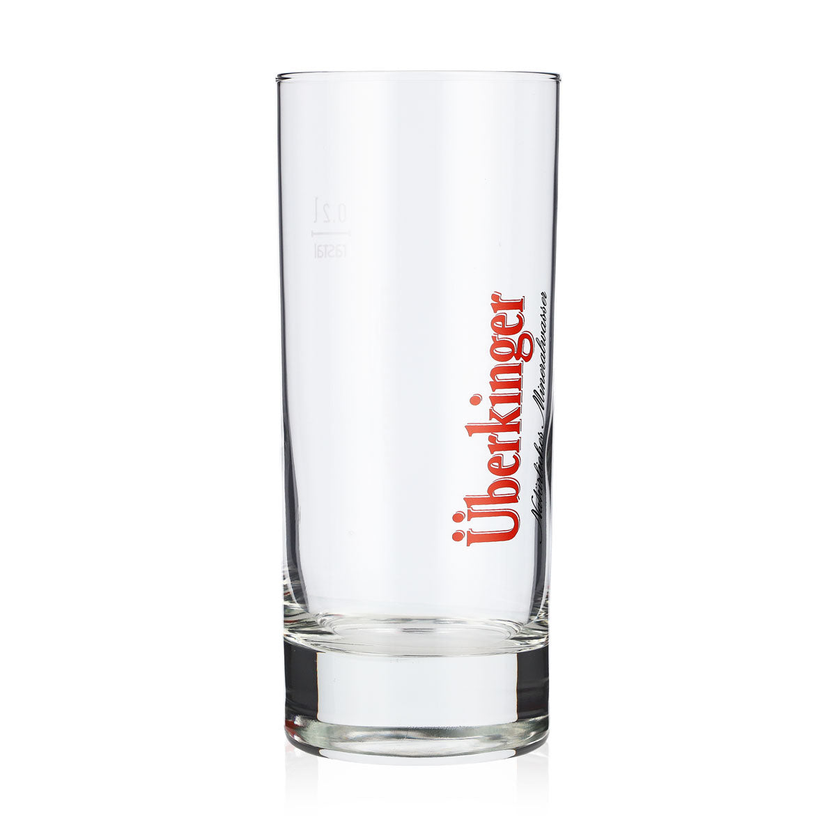 6x Verres à eau Überkinger 0,2 l Verres à eau Verres à pied Logo rouge Rastal – Vue 3