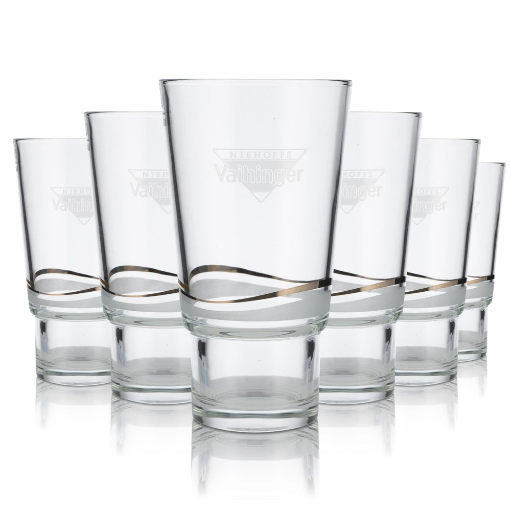 6x Vaihinger verre 0,4l eau minérale gazeuse gobelet Tumbler STACK ensemble de verres
