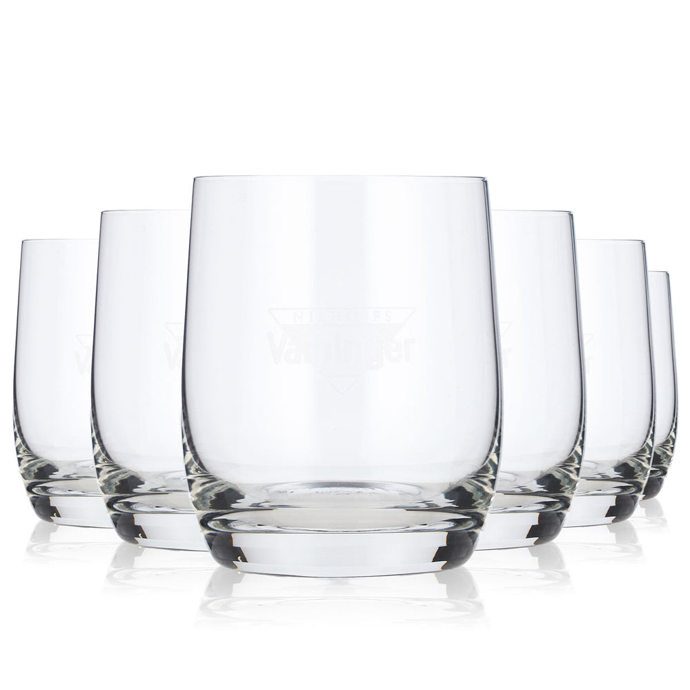 6 verres à jus Vaihinger de 0,1 l avec logo blanc (lot de 6)