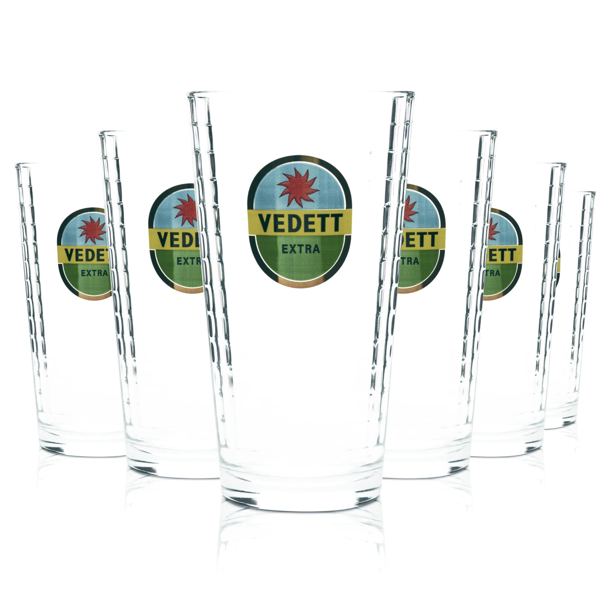6 verres à bière Vedett 0,33 l « Extra » en relief Beer Belgium Craft Pils 33 cl