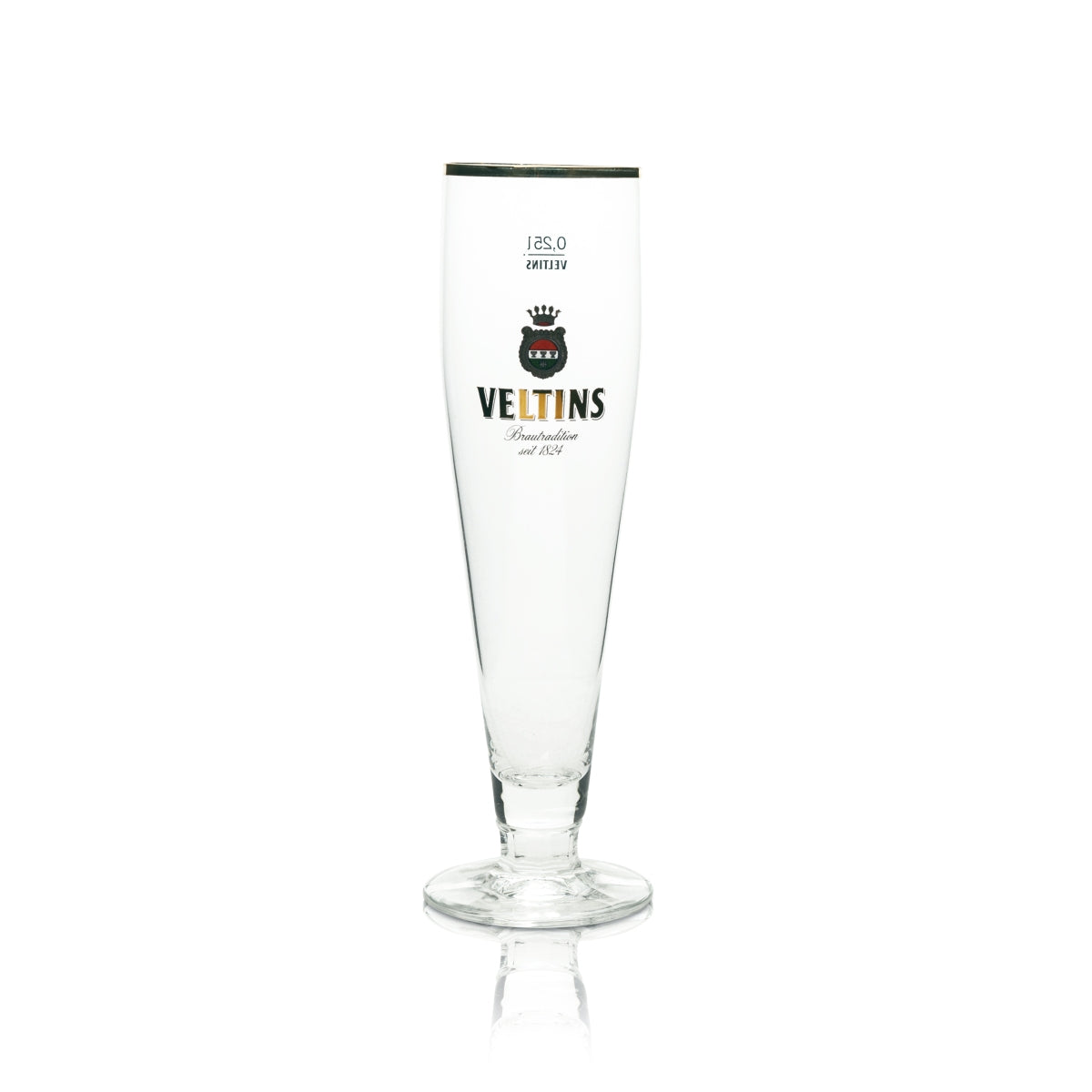 6 verres à bière Veltins 0,25 l tulipe bord doré Ritzenhoff Pokal verres Pils brasserie – Vue 2