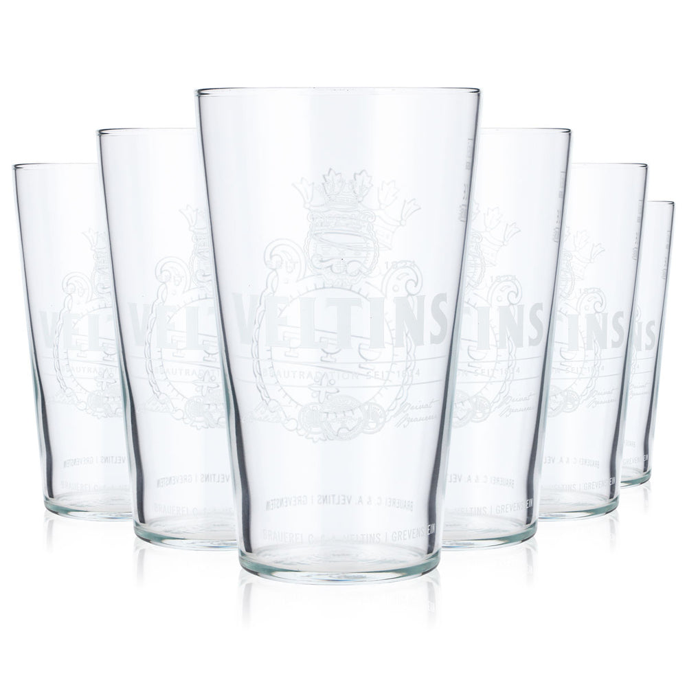 Lot de 6 verres à bière Veltins de 0,5 l avec logo horizontal « Rastal » (lot de 6)