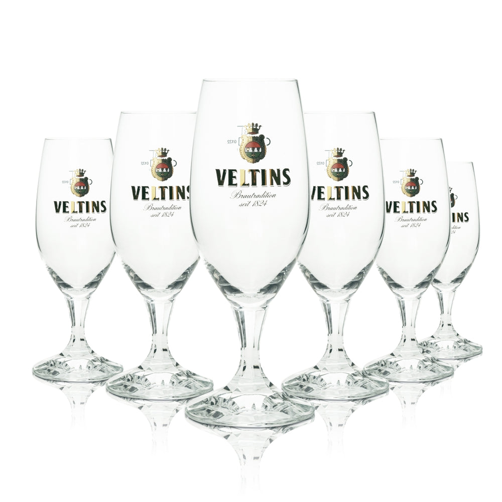 6 verres à bière Veltins 0,3 l avec logo doré Ritzenhoff