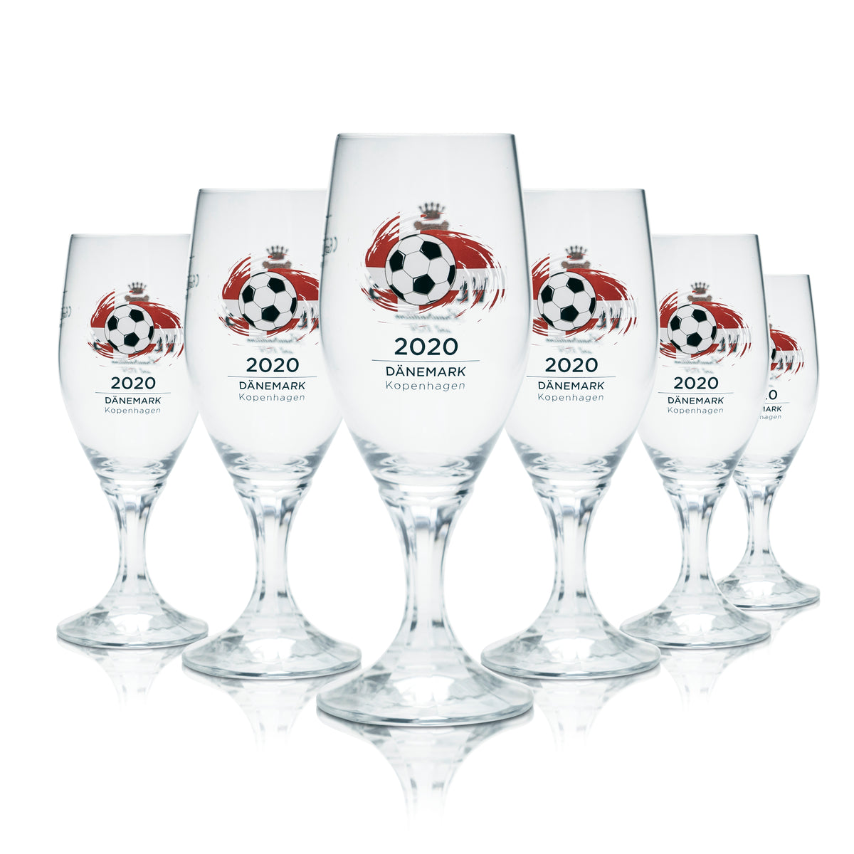 6 verres à bière Veltins 0,2 l, forme tulipe, coupe, Euro 2020, Danemark, football, Euro 24 – Vue 5