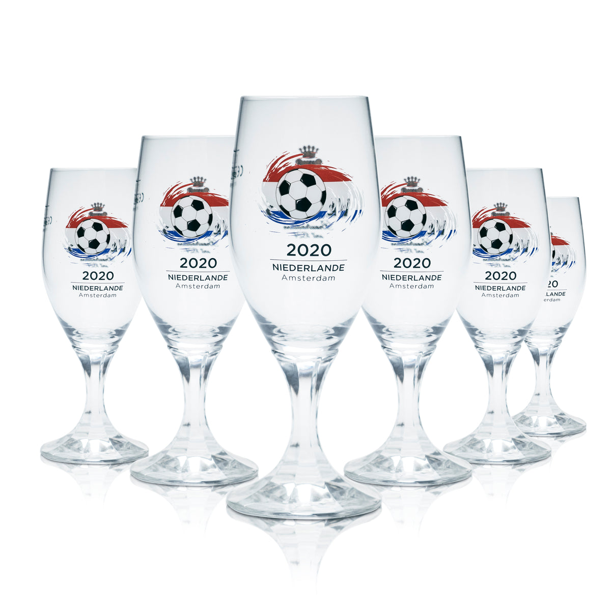 6 verres à bière Veltins 0,2 l, forme tulipe, coupe, Euro 2020, Pays-Bas, football, Euro 24 – Vue 5