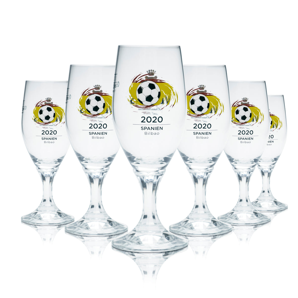 6 verres à bière Veltins 0,2 l, forme tulipe, coupe, Euro 2020, Espagne, football, Euro 24 – Vue 5