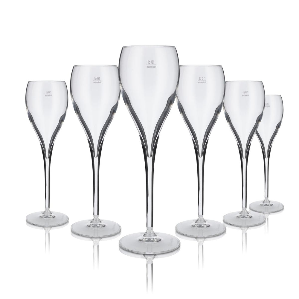 6x Verres Veuve Clicquot 0,18 l Verres à champagne en forme de calice Set de verres à vin mousseux Secco Gastro