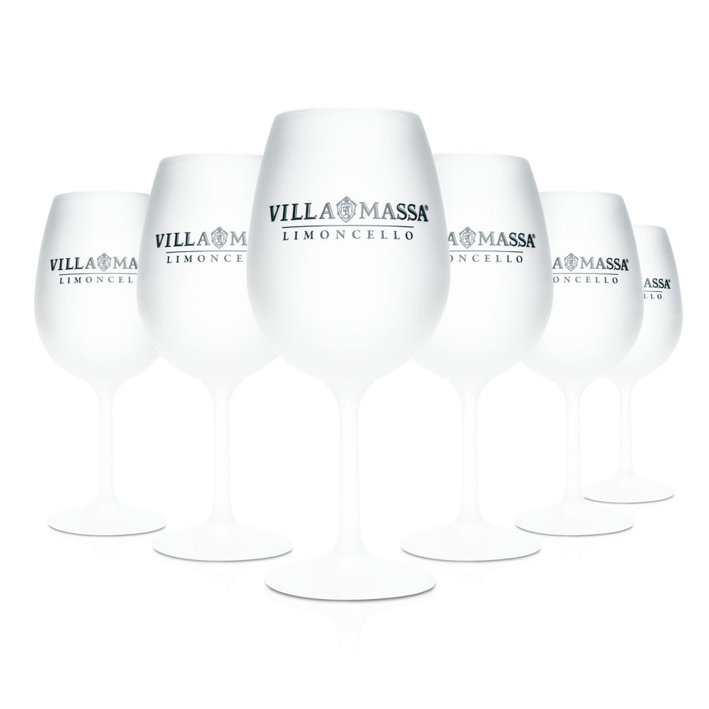 6x Villa Massa Verre 0,58 l Verres à pied satinés Verres à vin Limoncello Apéritif